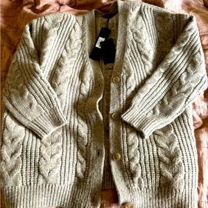 Jenni Kayne Cable Cacoon Cardigan in Sand